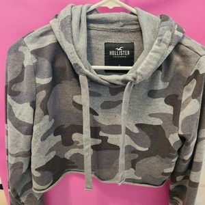 Crop pull over hoodie